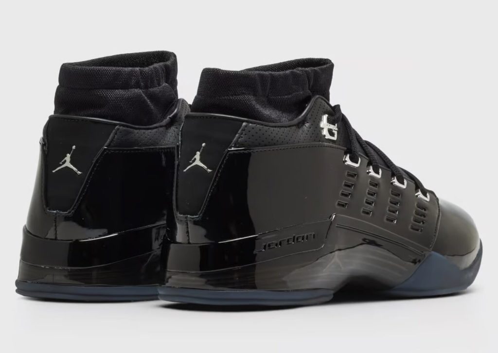 Air Jordan 17 Low Black Patent rear and side view