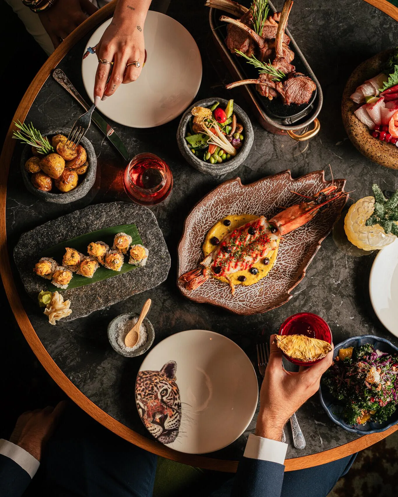 Amazónico Montecarlo's newly designed autumn-inspired dining presentation featuring seasonal ingredients and botanical elements