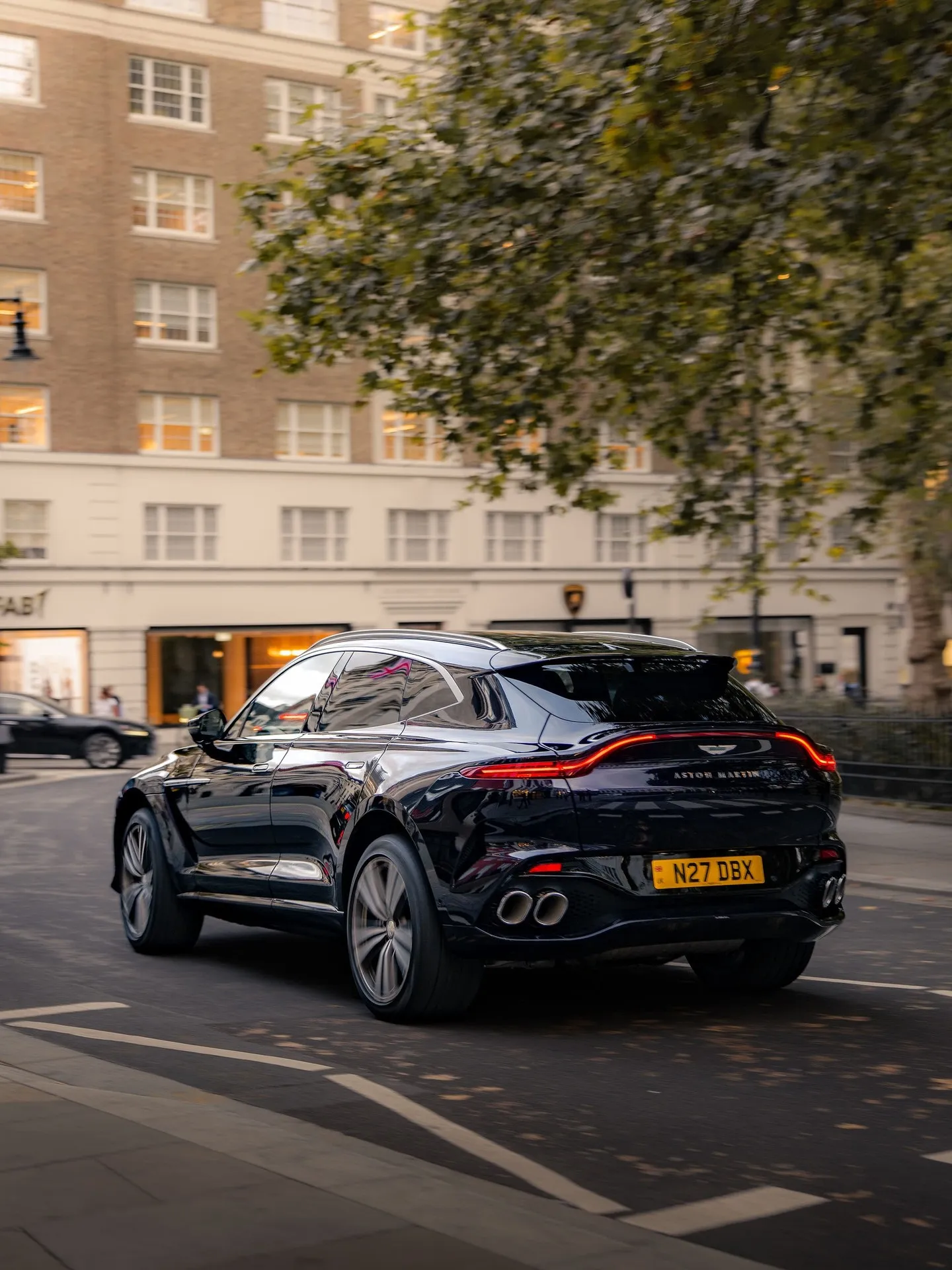 The new Aston Martin DBX GT showcased in an elegant London setting