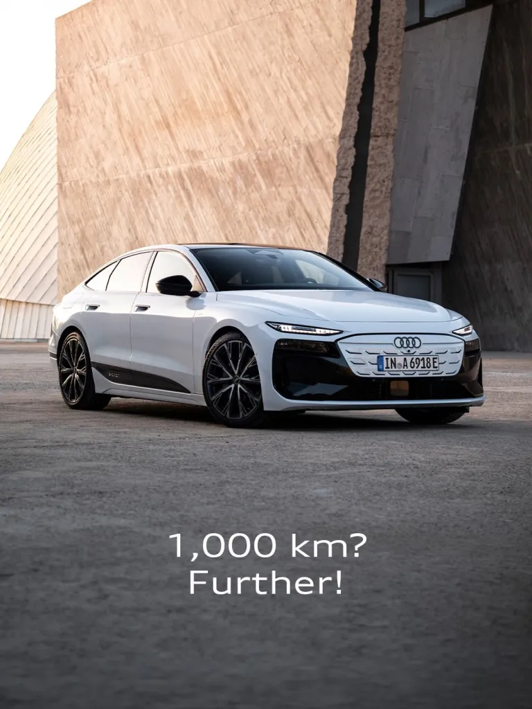 Rally driver Miko Marczyk at the wheel of record-setting A6 Sportback e-tron