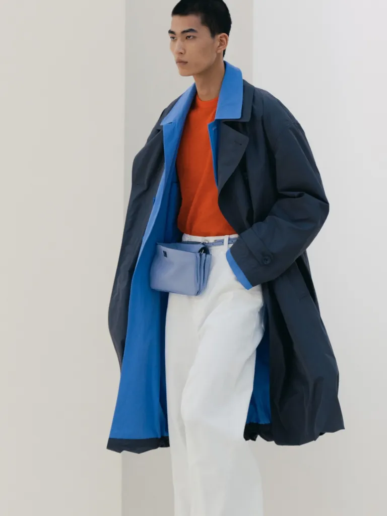 Full collection presentation showcasing range of coral hues and silhouettes
