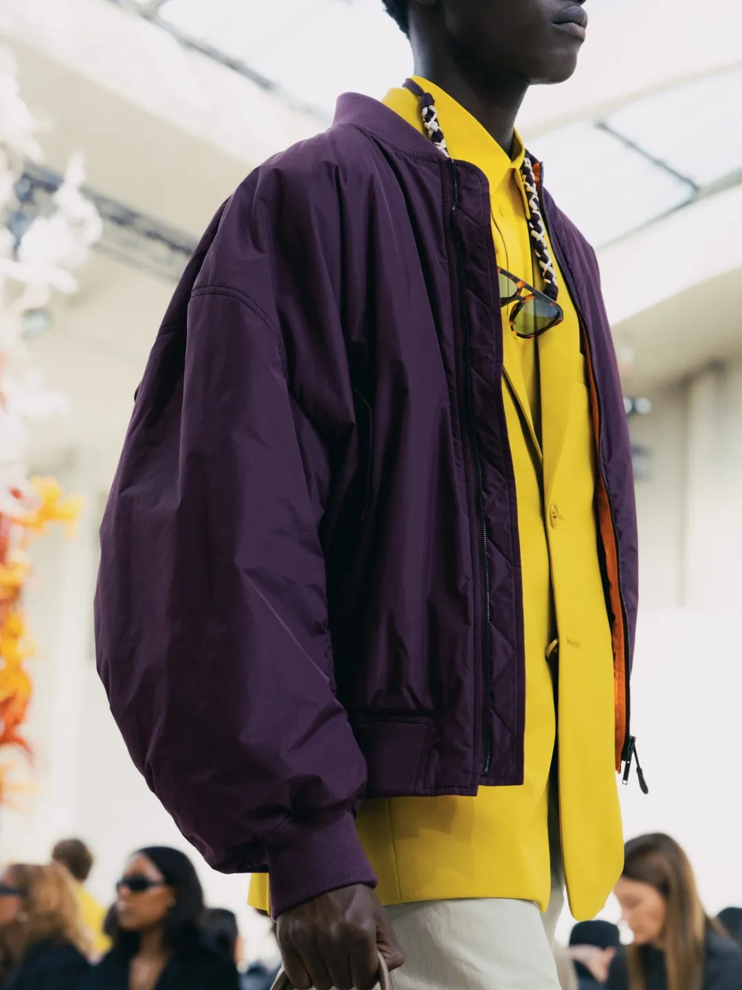 Complete outfit demonstrating collection's freedom and sophistication