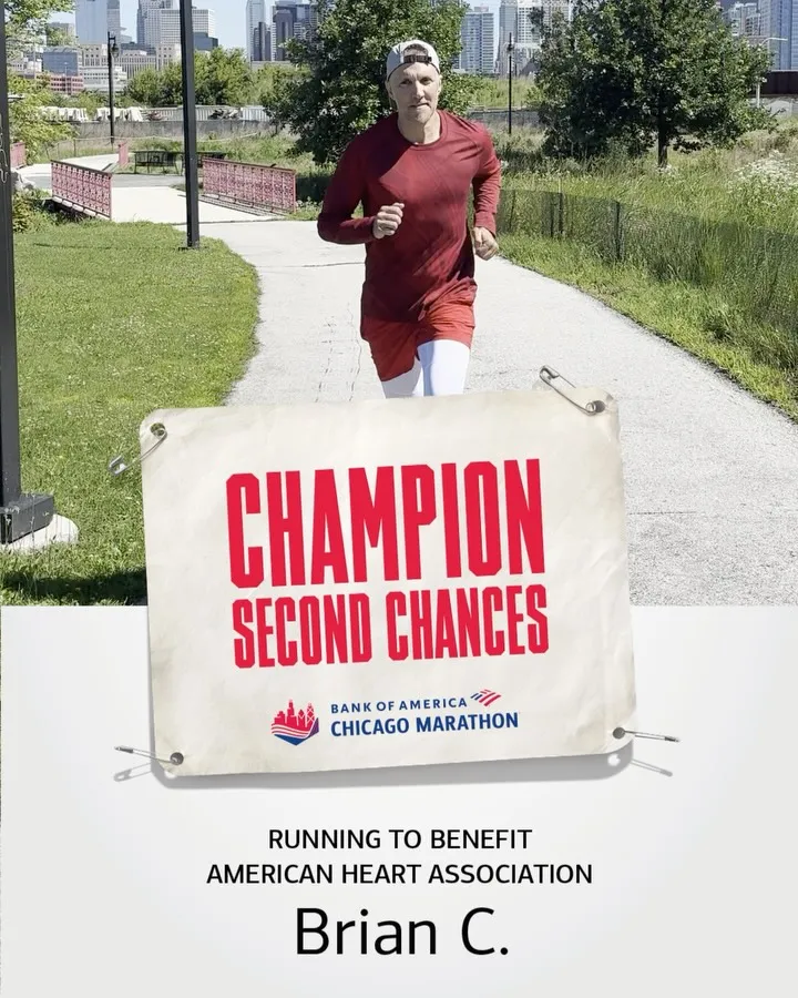 Group of fundraising athletes at Bank of America Chicago Marathon, united in purposeful athletic achievement for charitable causes