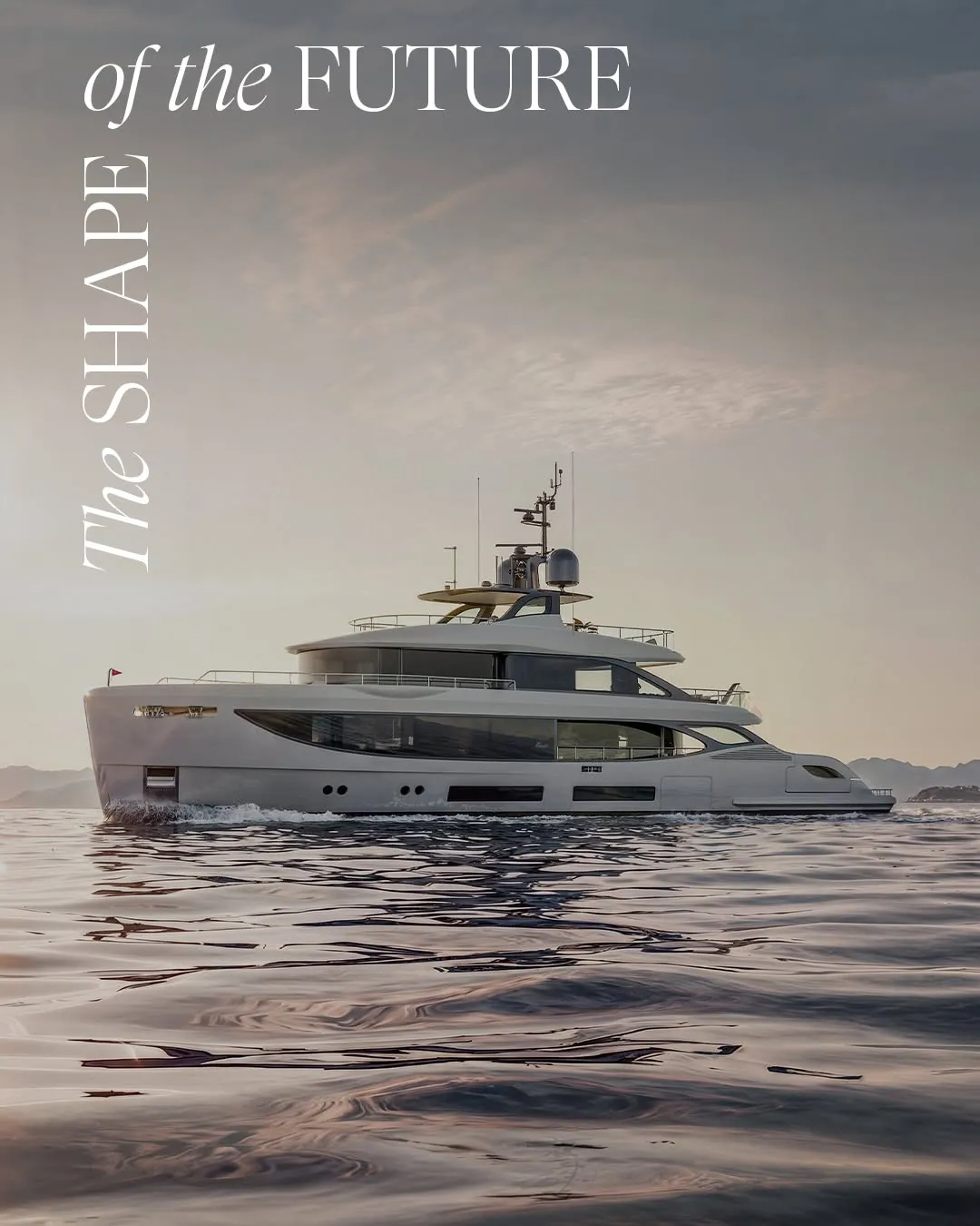 Benetti Oasis 36M superyacht exterior profile showing contemporary design and distinctive Oasis Deck extending over the water
