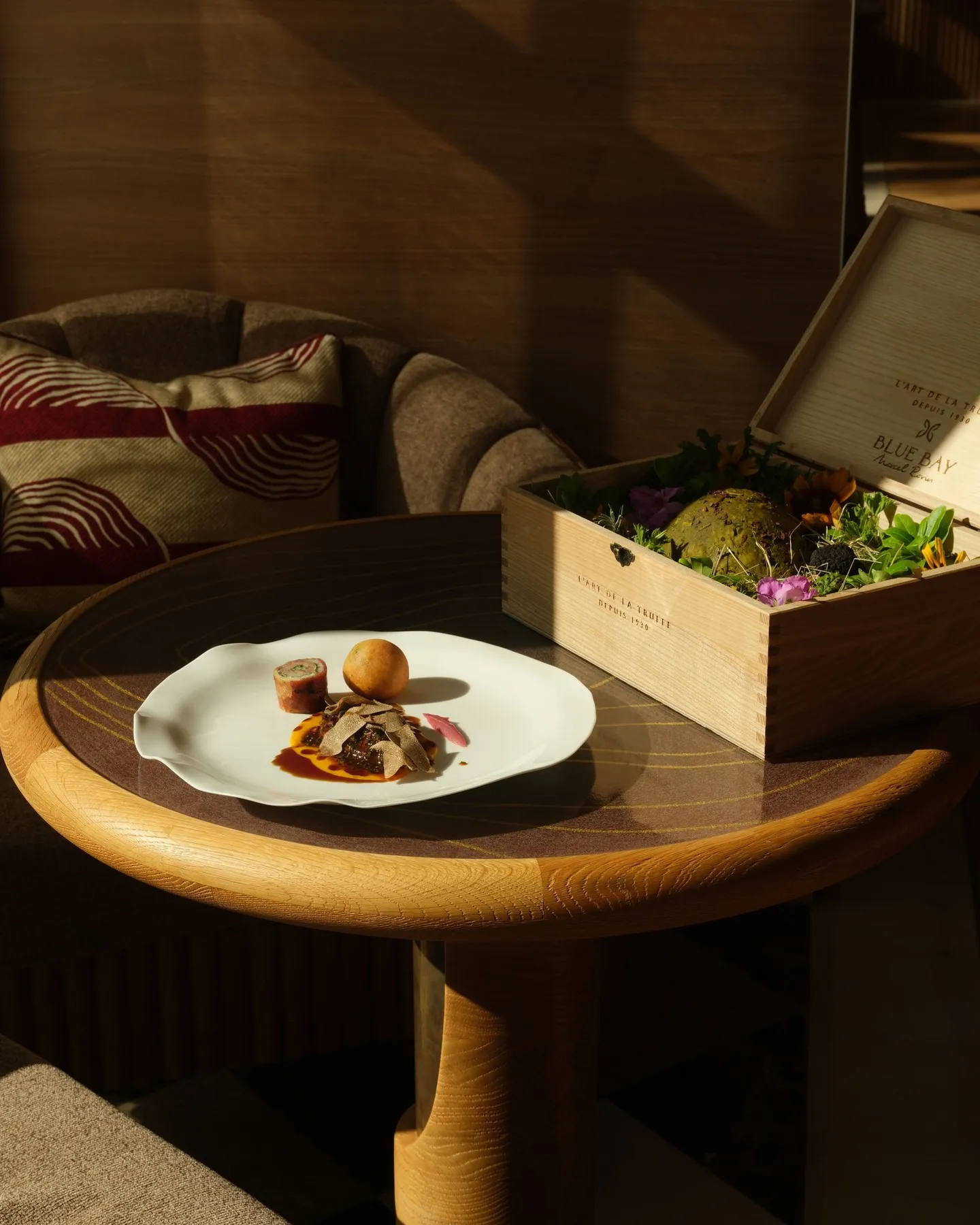 Chef Marcel Ravin's creative presentation of pigeon with Caribbean spiced elements