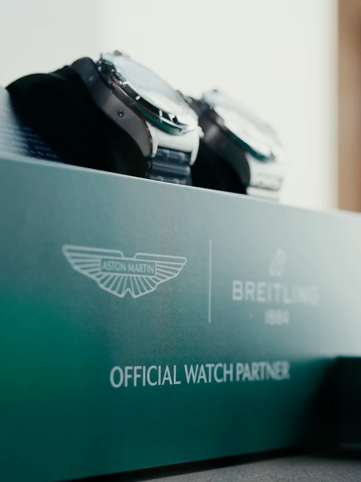 Breitling chronograph alongside automotive engineering excellence at the boutique opening