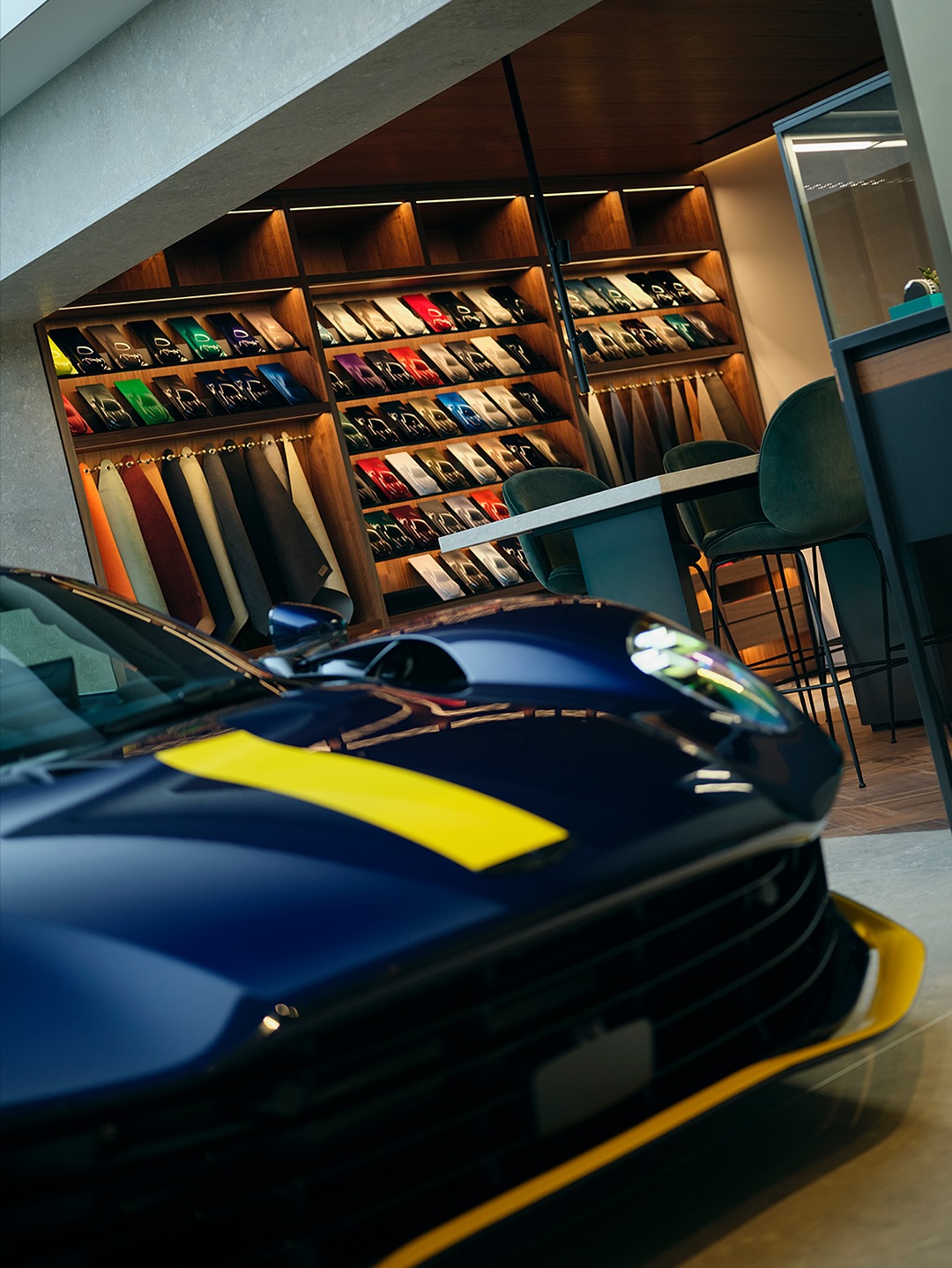 Breitling watches showcased in refined surroundings of Aston Martin Mayfair boutique