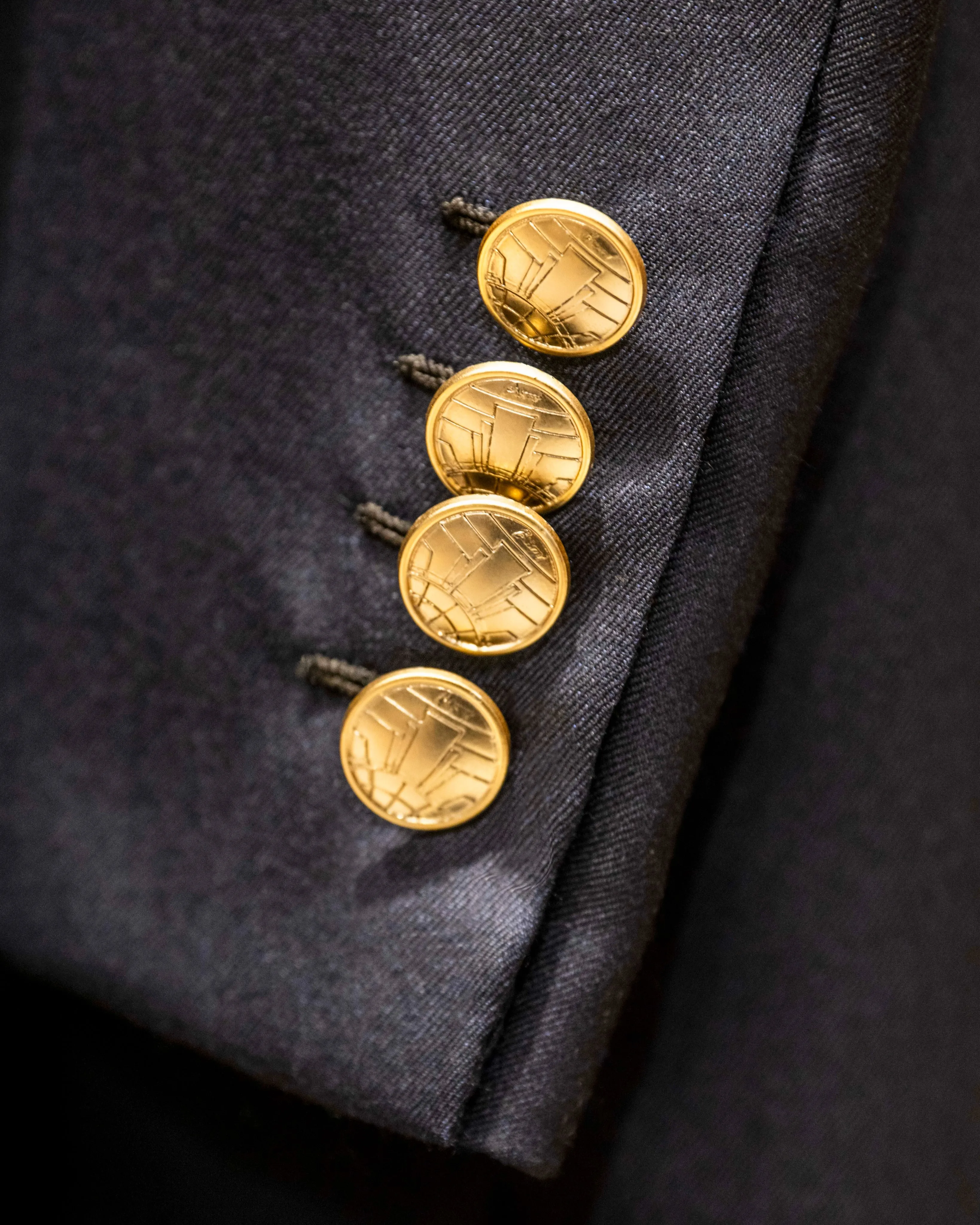 Brioni garment featuring Art Deco inspired geometric patterns and streamlined proportions from the exclusive Bergdorf Goodman collaboration