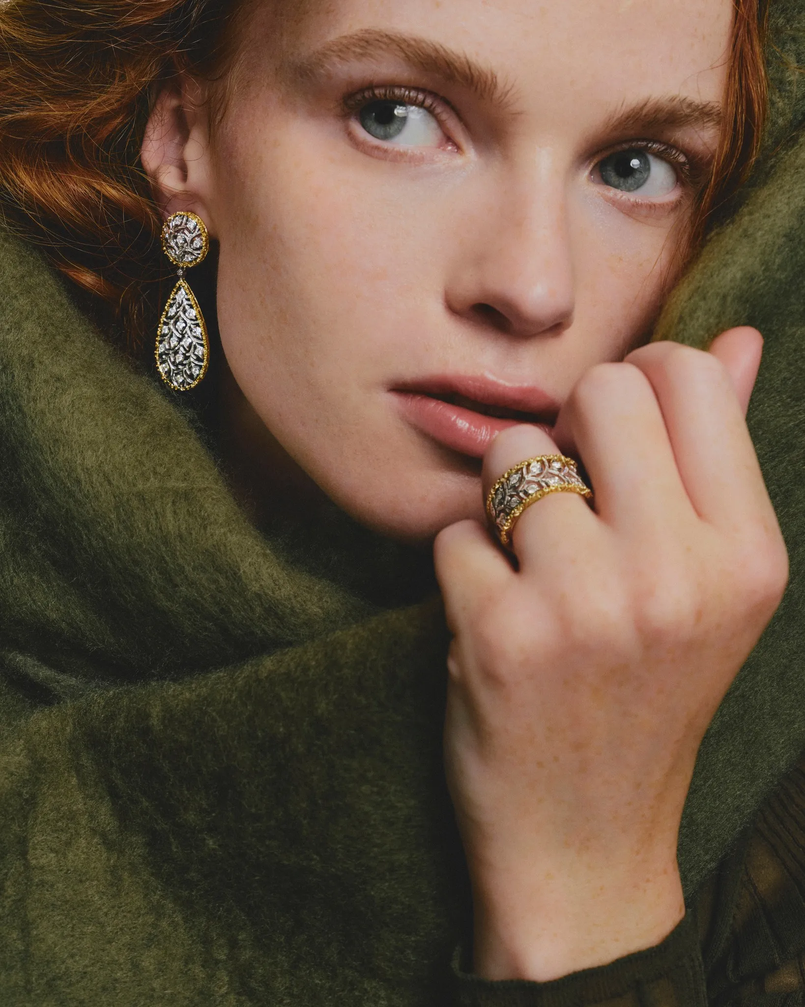 Buccellati Ramage jewellery collection featuring intricate metalwork and precious stone detailing for autumn luxury
