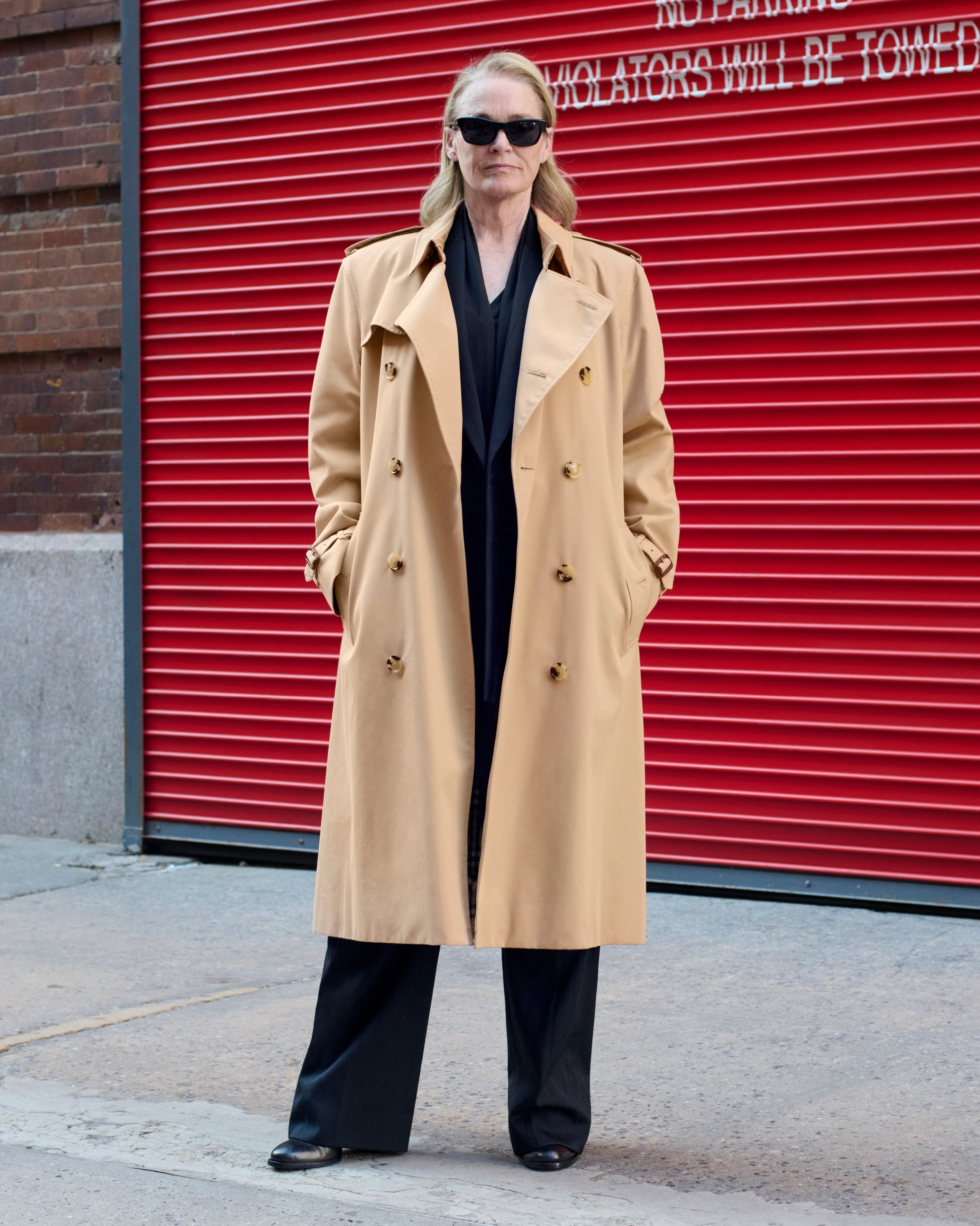Lisa Love styling the Burberry trench coat in New York