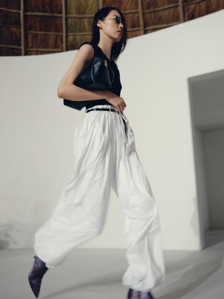 Elegant cream-toned flowing piece from the Celine Summer 2027 show