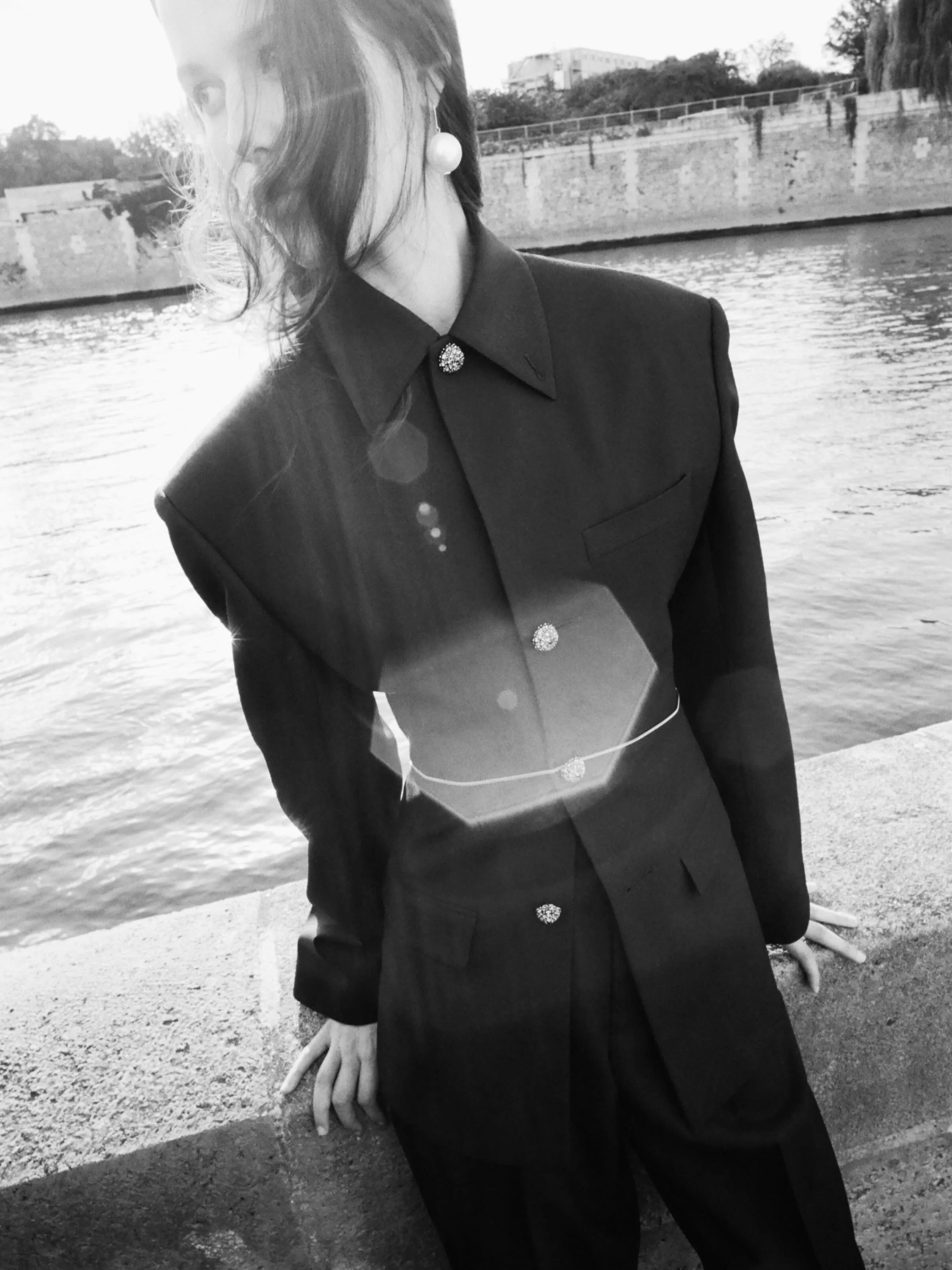 Carefully proportioned garment showcasing refined structural simplicity