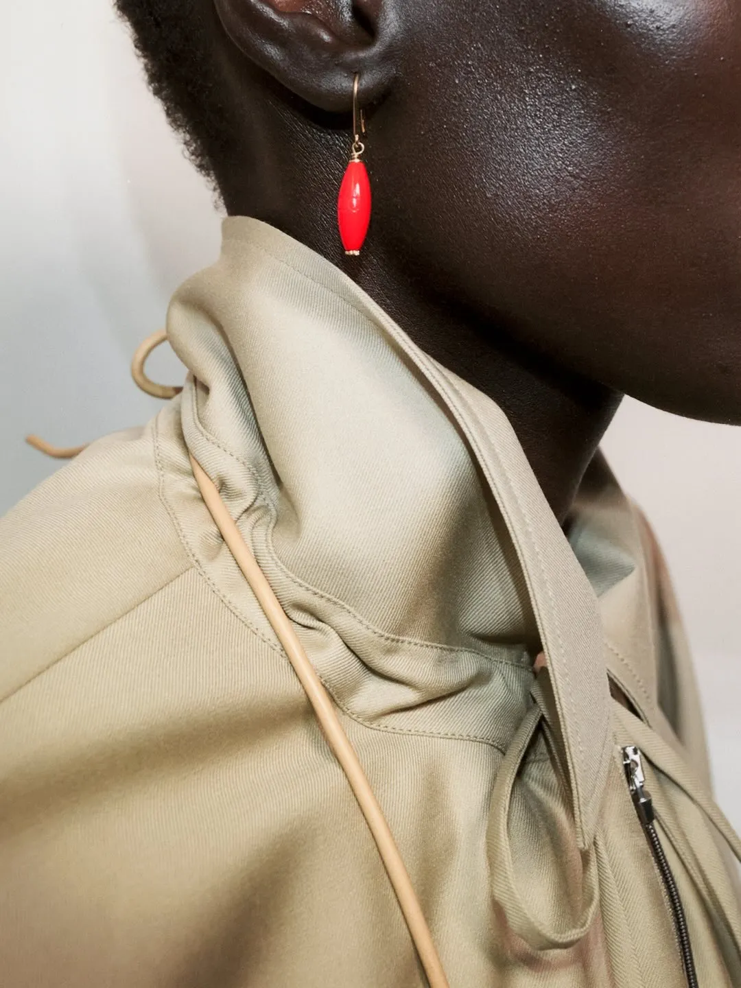 Detail shot highlighting precision seaming and construction quality throughout pieces