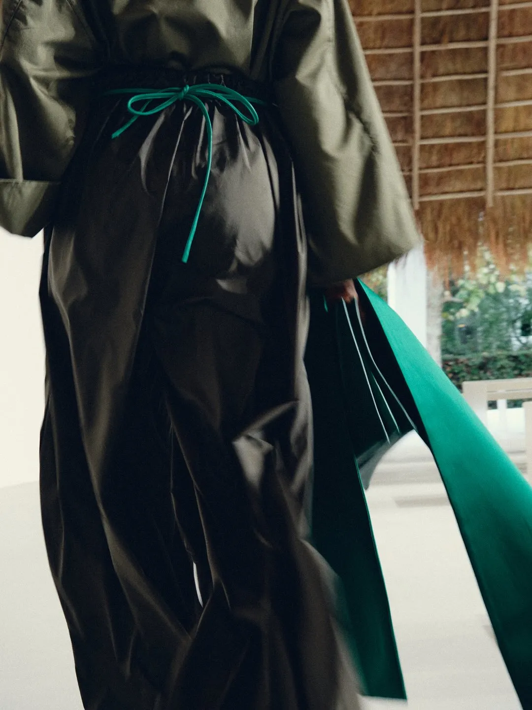Close-up of luxurious fabric texture showing weave and drape quality