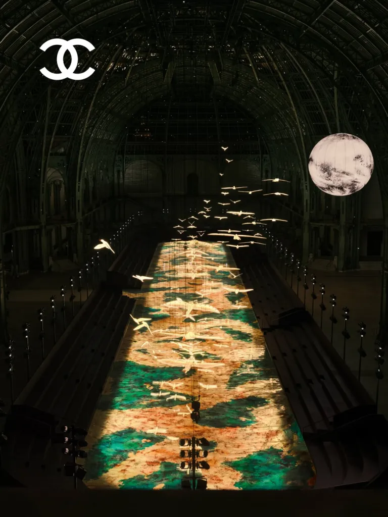 Chanel show presentation detail highlighting the house's contemporary aesthetic