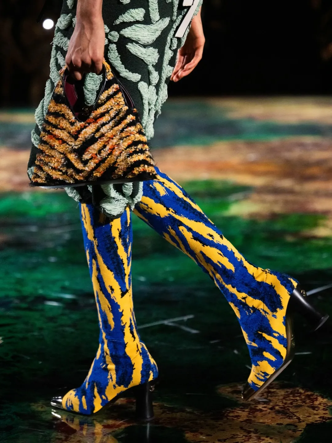 Chanel Spring Summer 2027 ensemble demonstrating the collection's painterly approach to colour and embellishment
