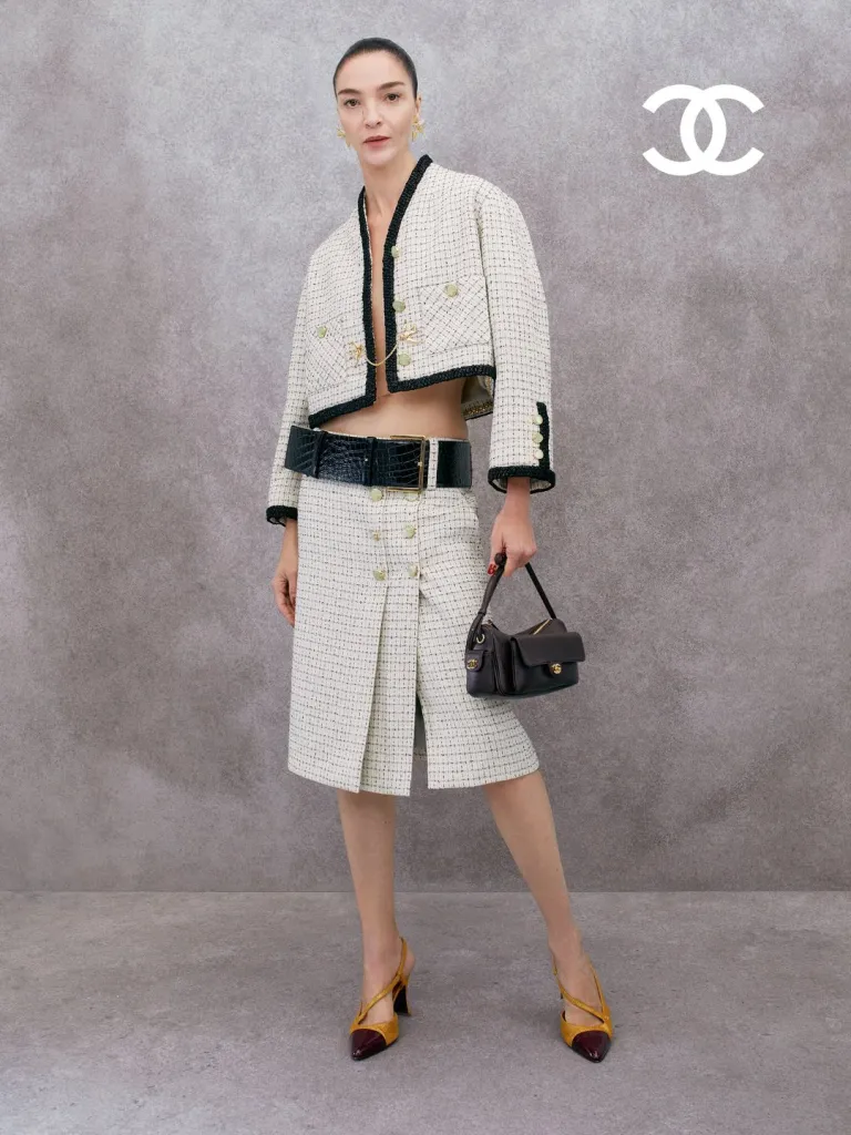 Chanel ensemble featuring sophisticated colour palette and refined silhouette from spring summer 2027