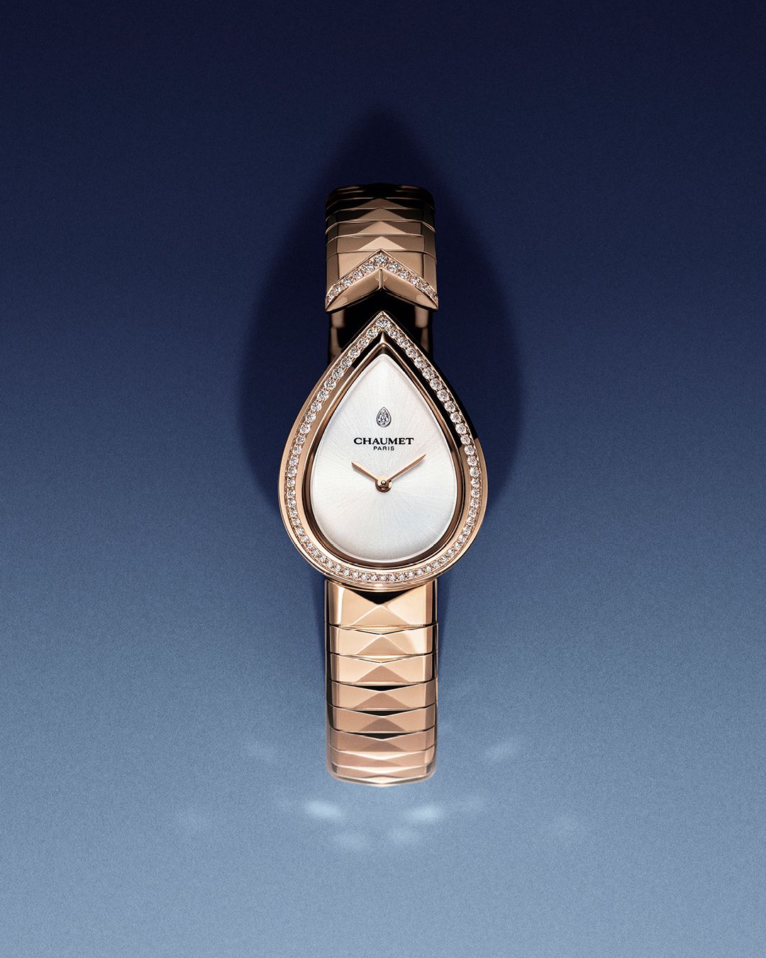 Chaumet Josephine pear shaped statement jewellery piece, featuring the iconic silhouette in precious metals and gemstones