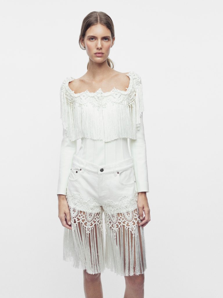 Second portrait from Chloé Summer 27 campaign featuring model in designer collection by Chemena Kamali
