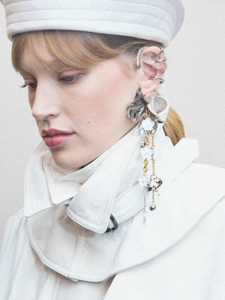 Close-up detail of Chloé Summer 2027 garment construction