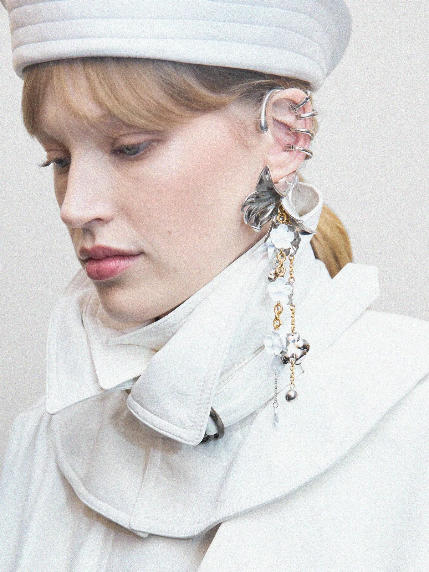 Close-up detail of Chloé Summer 2027 garment construction