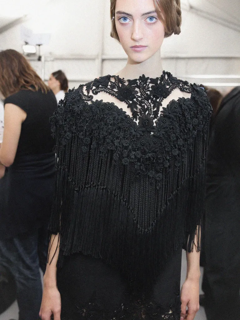Final styling touches before Chloé Summer 2027 runway