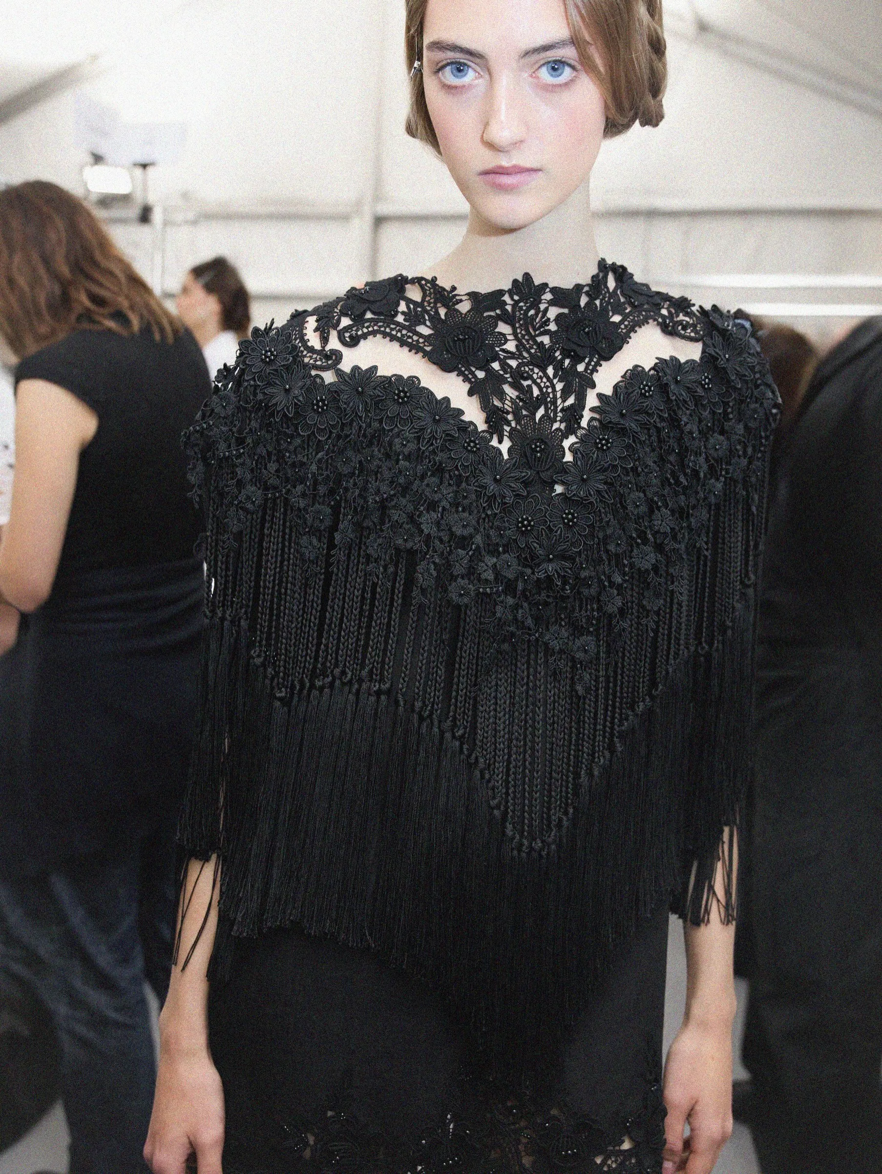 Final styling touches before Chloé Summer 2027 runway