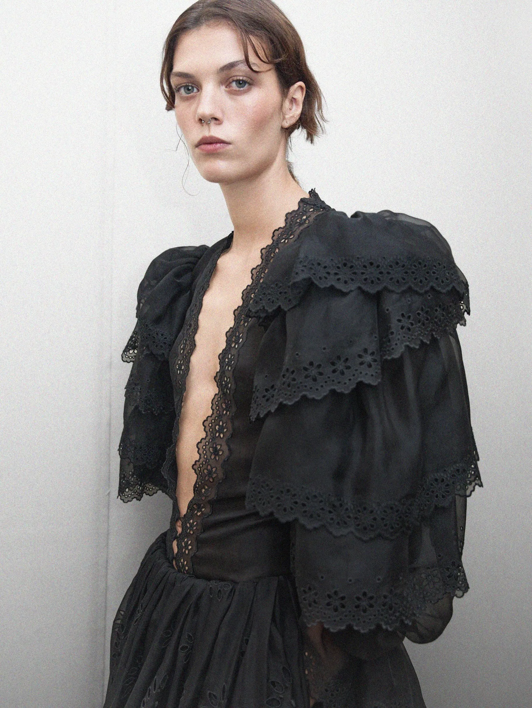 Textile details and fabric textures from Chloé collection