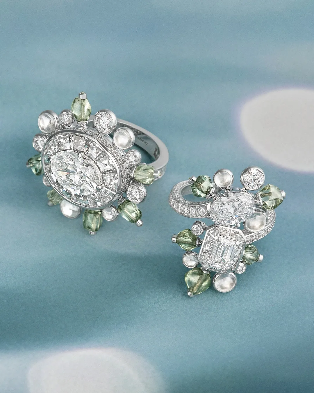 De Beers London cabochon-cut diamond displaying smooth luminous dome form reminiscent of water droplets