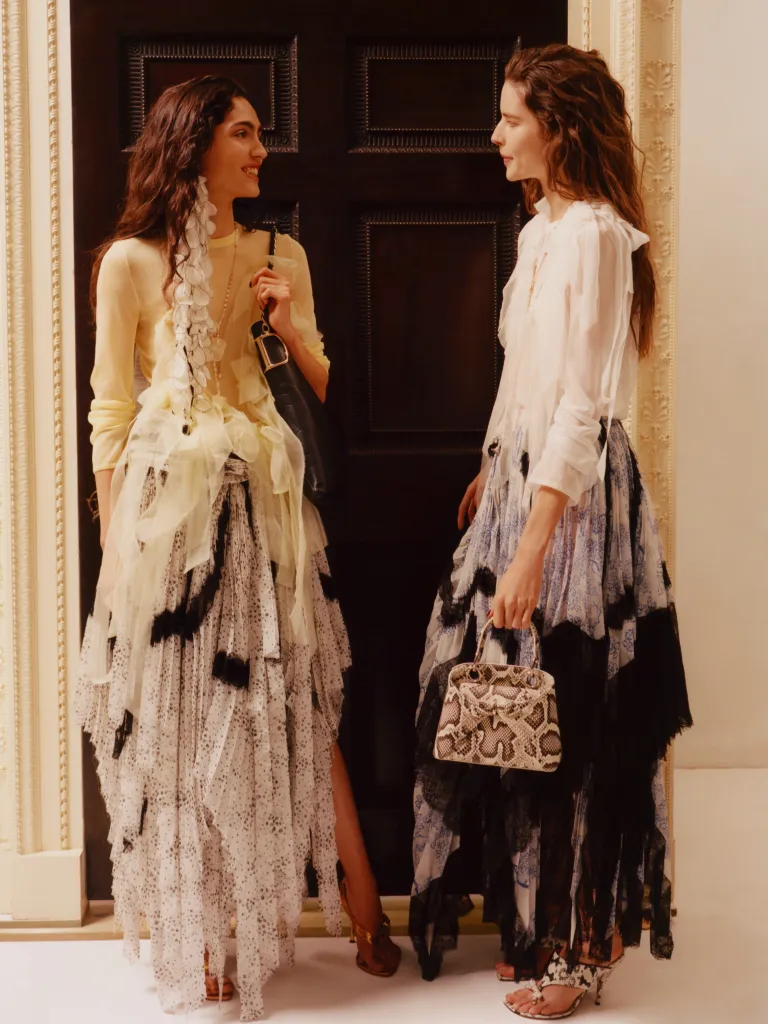 Architectural silhouette from Dior Summer 2027 featuring contemporary proportions
