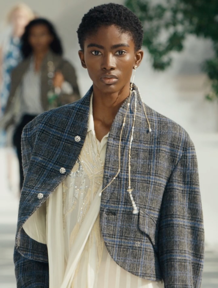 Model demonstrating luminous complexion created with Dior Beauty glow sticks