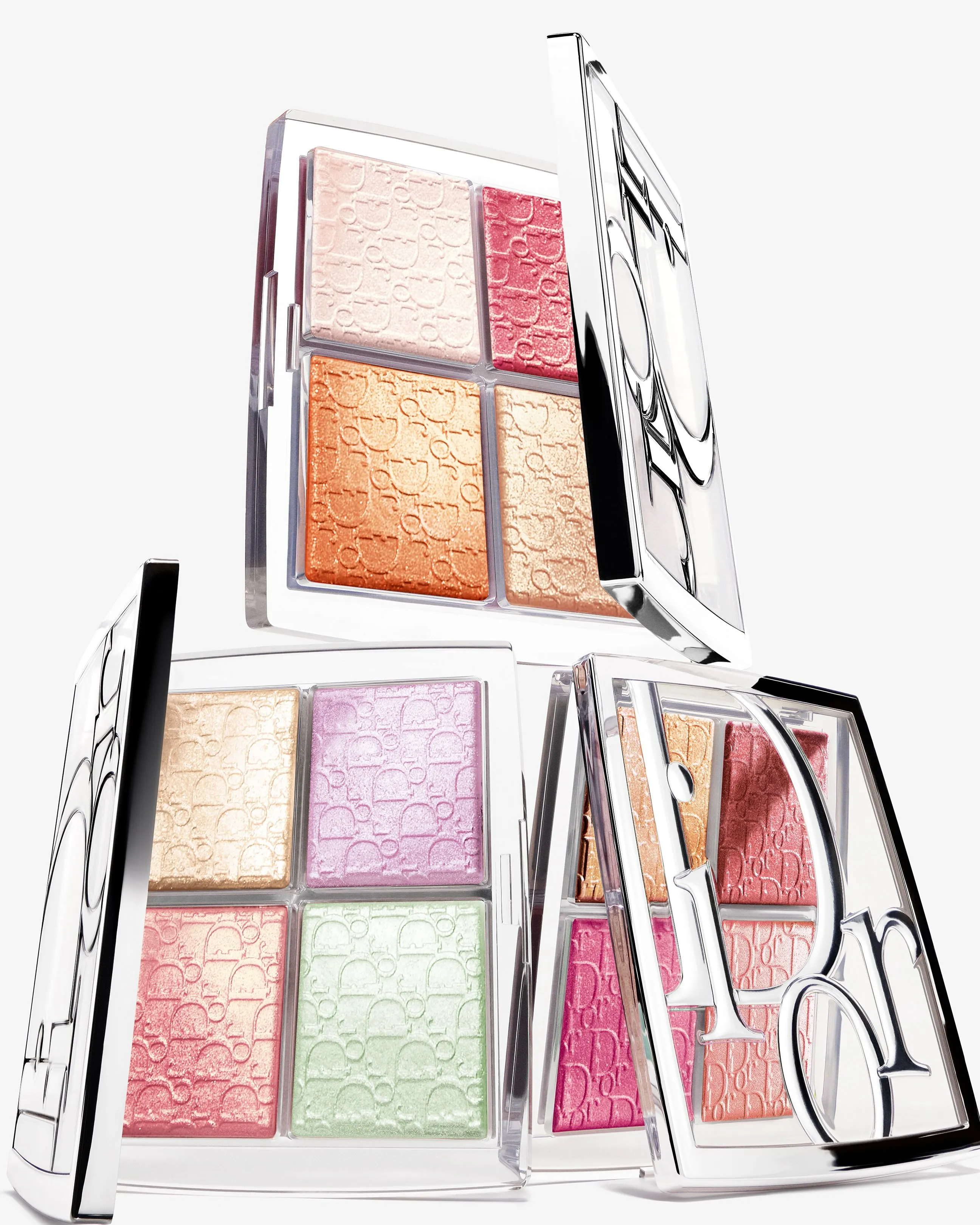 Dior Pop Glows limited edition Backstage Glow Maximizer Palette in a shimmering compact with three harmonious colour selections