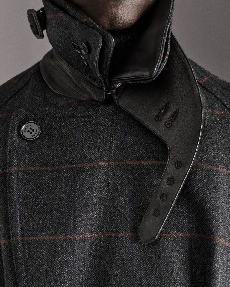 Dunhill’s trench coat elevates heritage tailoring with artisanal leatherwork