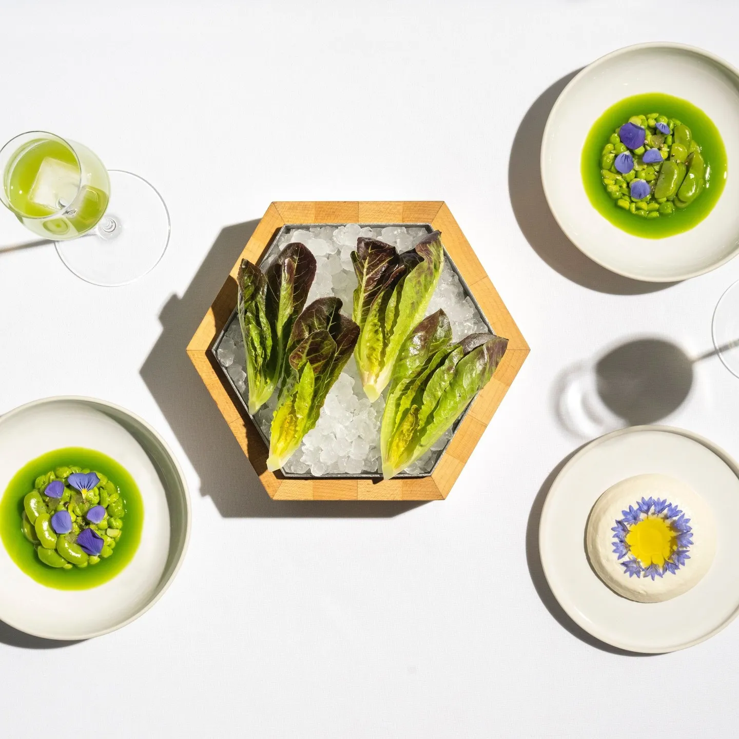 Almond-based ricotta or yogurt dip finished with premium olive oil