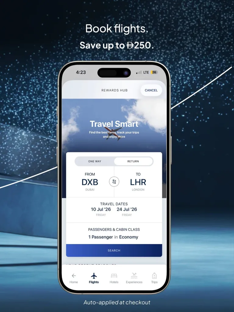 Premium experiences and lifestyle activities available via Emirates NBD rewards