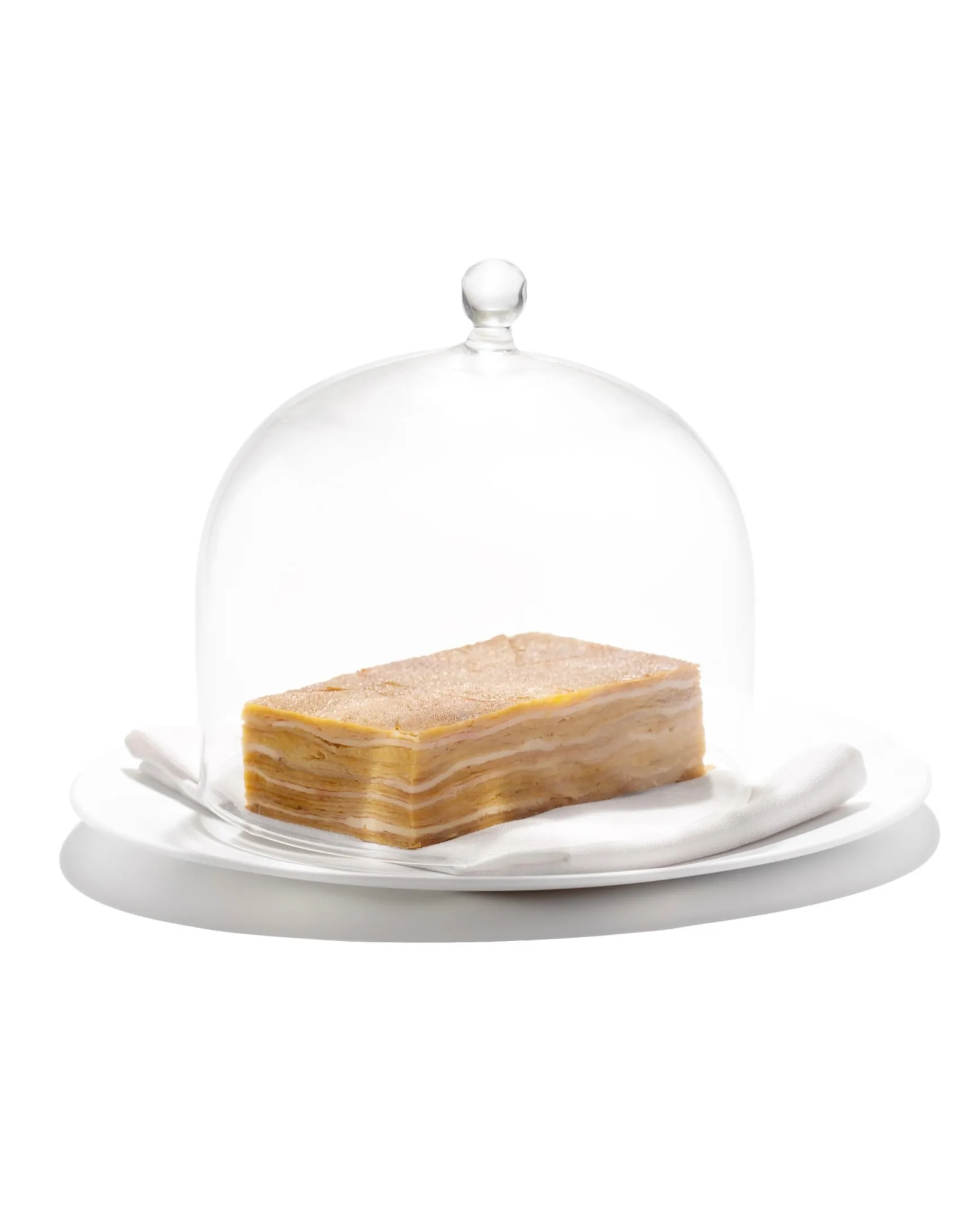 Seared chicken skin terrine displaying crispy golden exterior achieved through griddle marking, served with silken emulsion