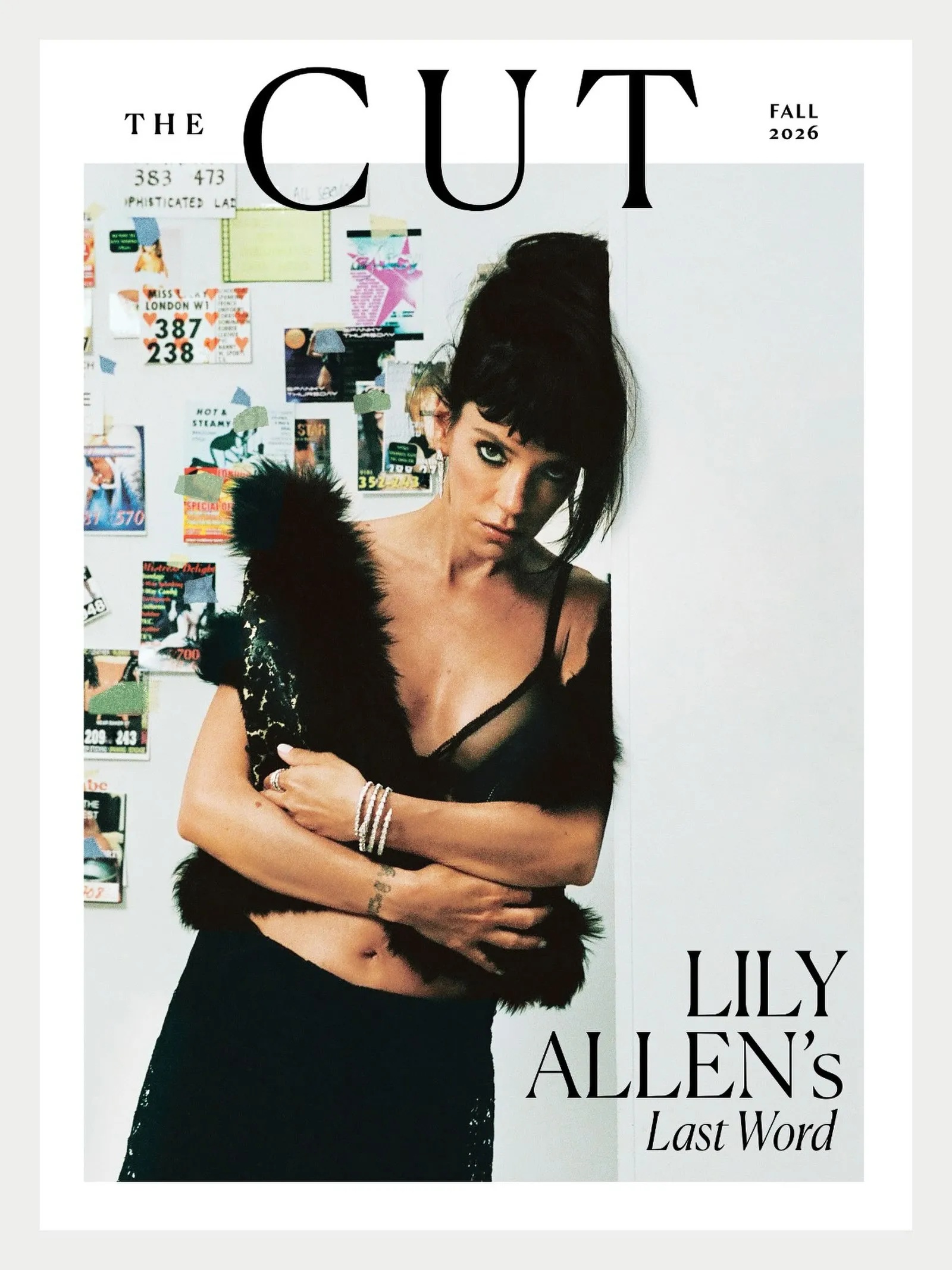 Lily Allen wearing a look from Fendi's Fall Winter 2026-27 collection designed by Maria Grazia Chiuri, featured on The Cut magazine cover