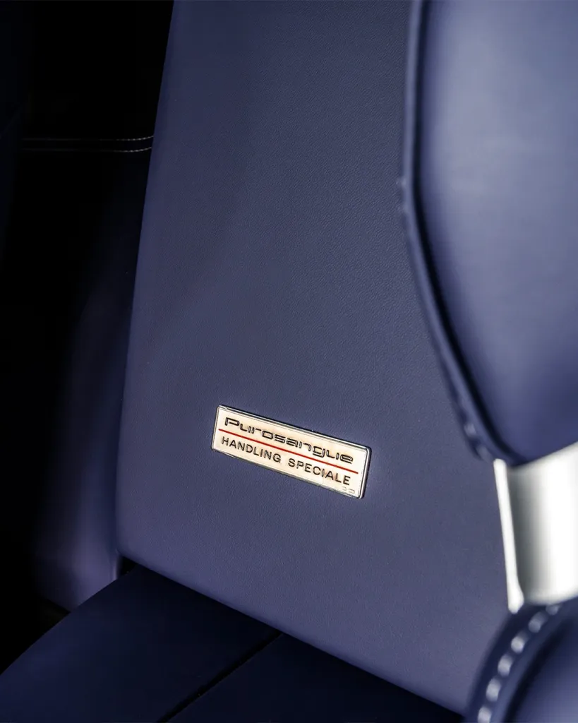 Overhead view of the Purosangue Handling Speciale highlighting its silhouette