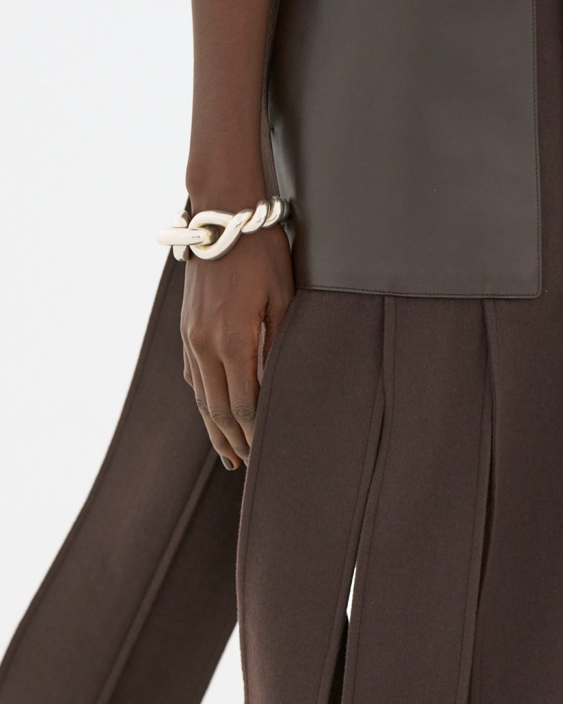 Detail shot of seaming and construction technique