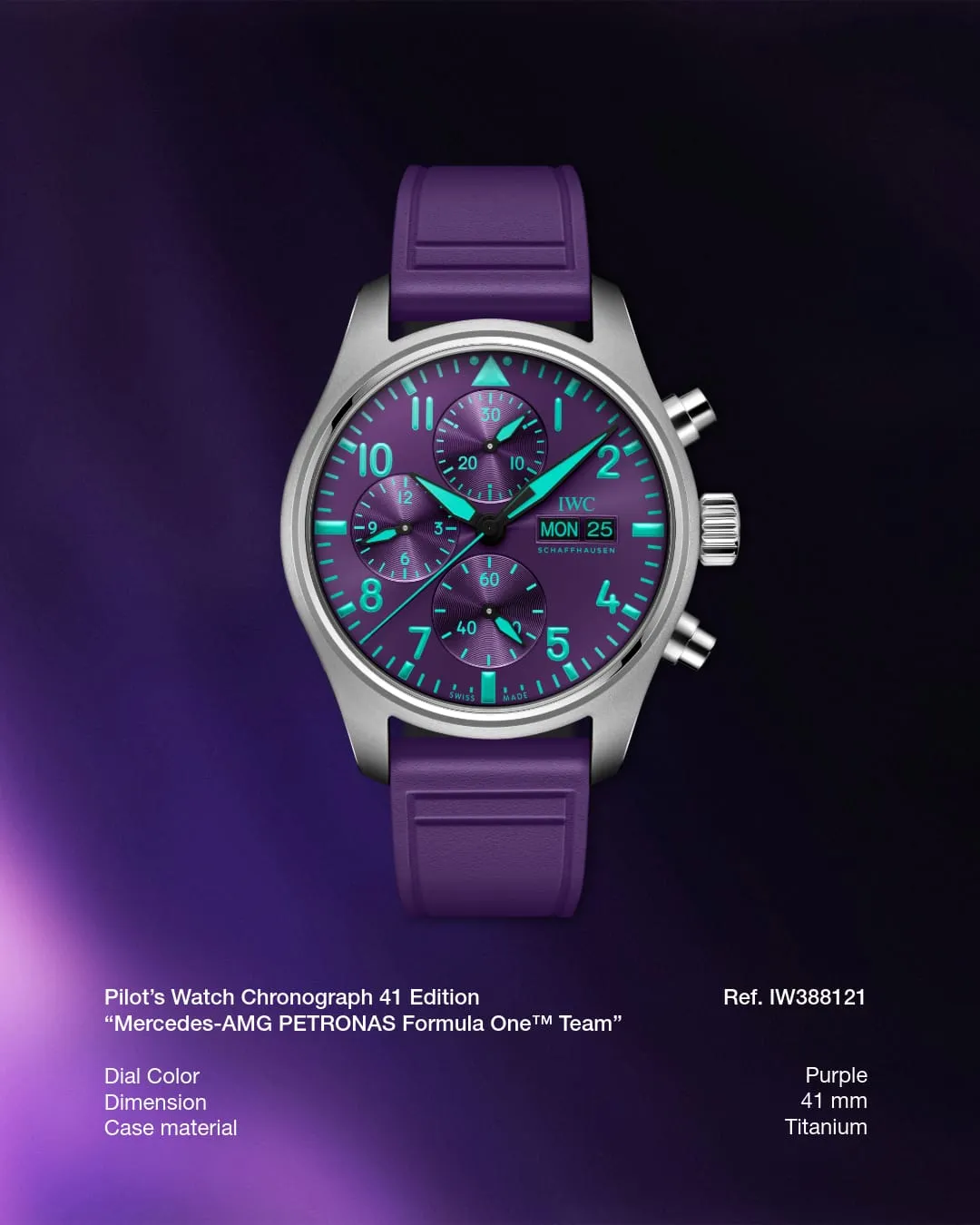 Mercedes AMG team chronograph reference specifications and design