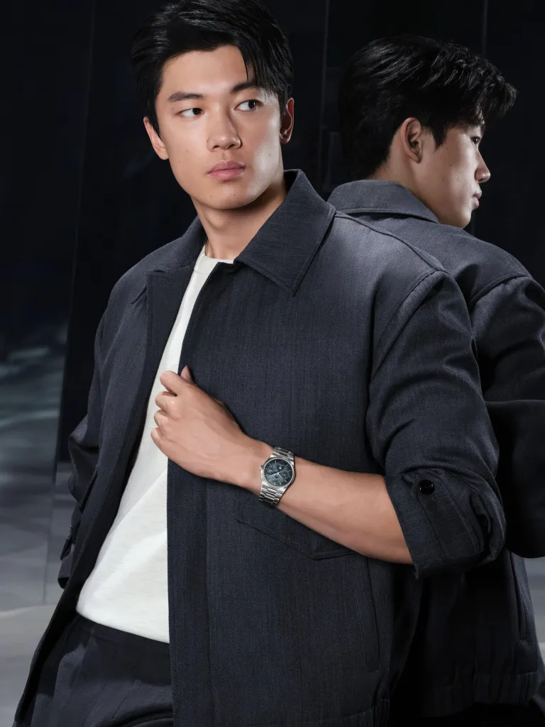 Wang Shun in athletic setting, showcasing the timepiece during active wear