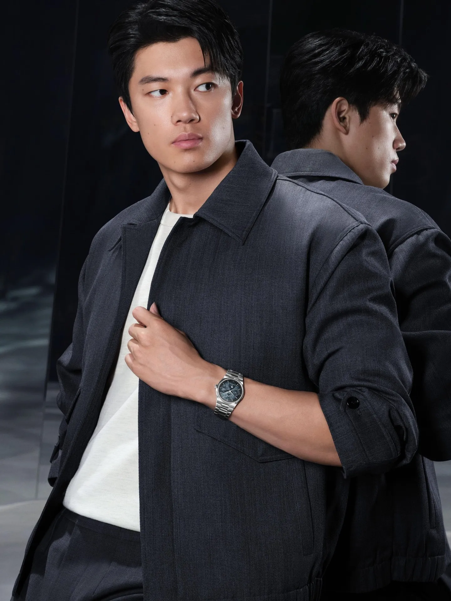 Wang Shun in athletic setting, showcasing the timepiece during active wear