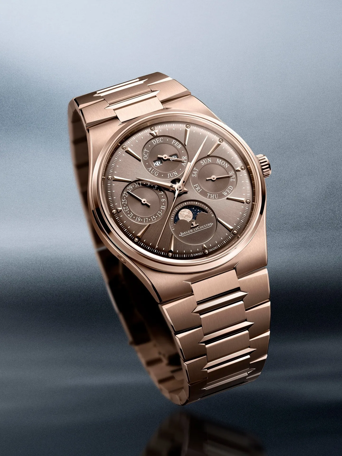 Detailed view of Master Control Chronometre movement and chronometer certification documentation