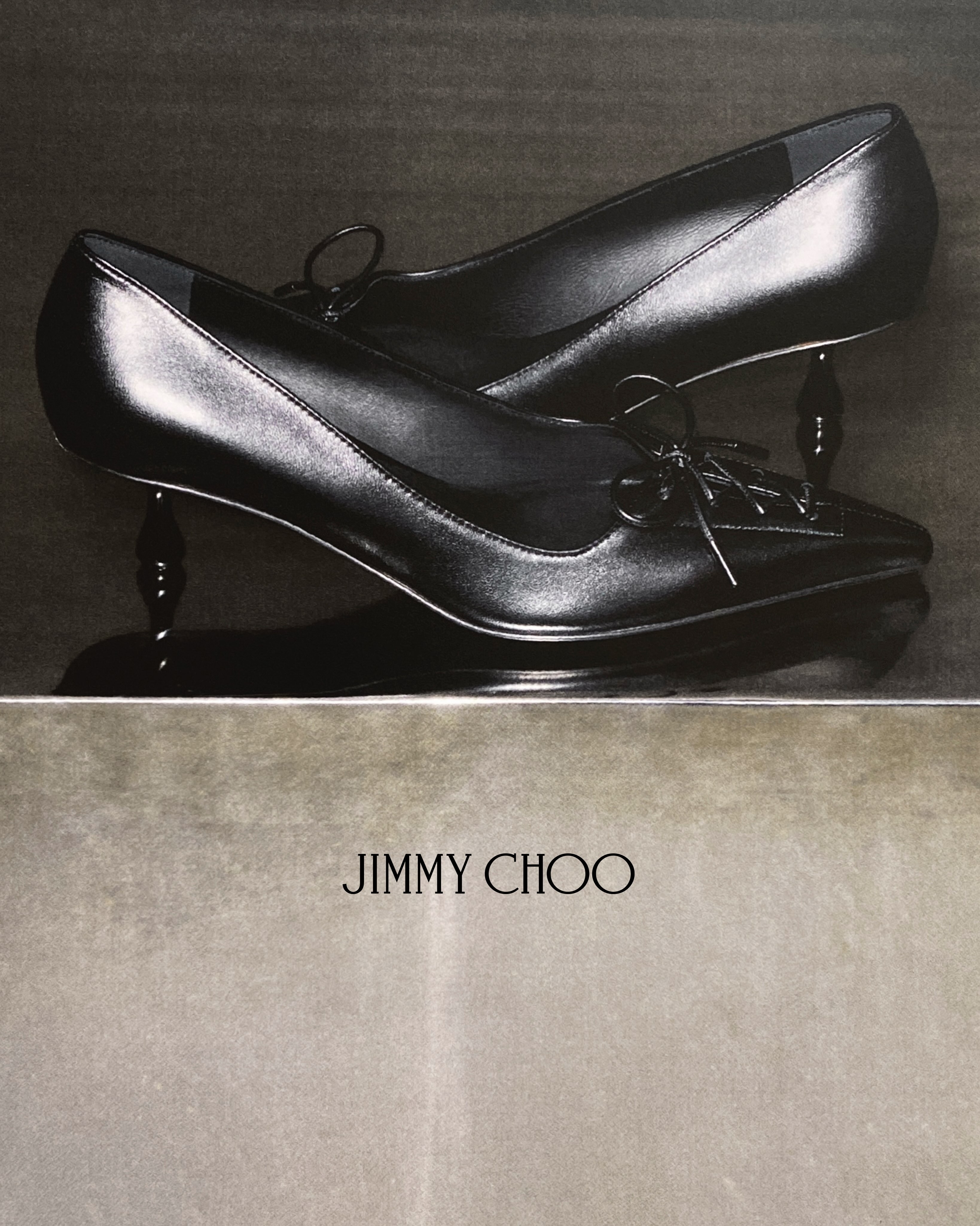 Detailed view of the Scarlett heel's architectural drop heel and refined silhouette