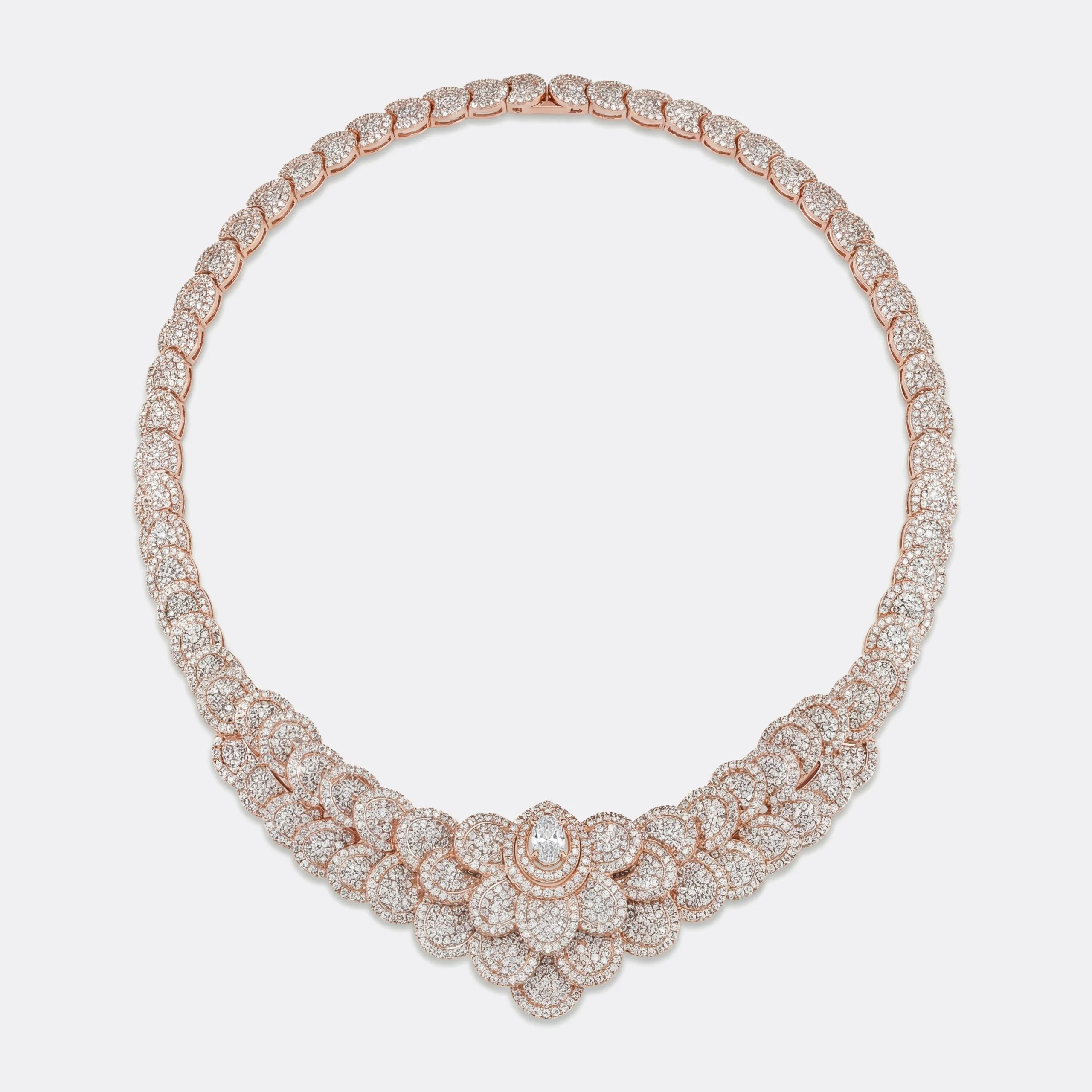 The Mermaid Necklace in 18k rose gold