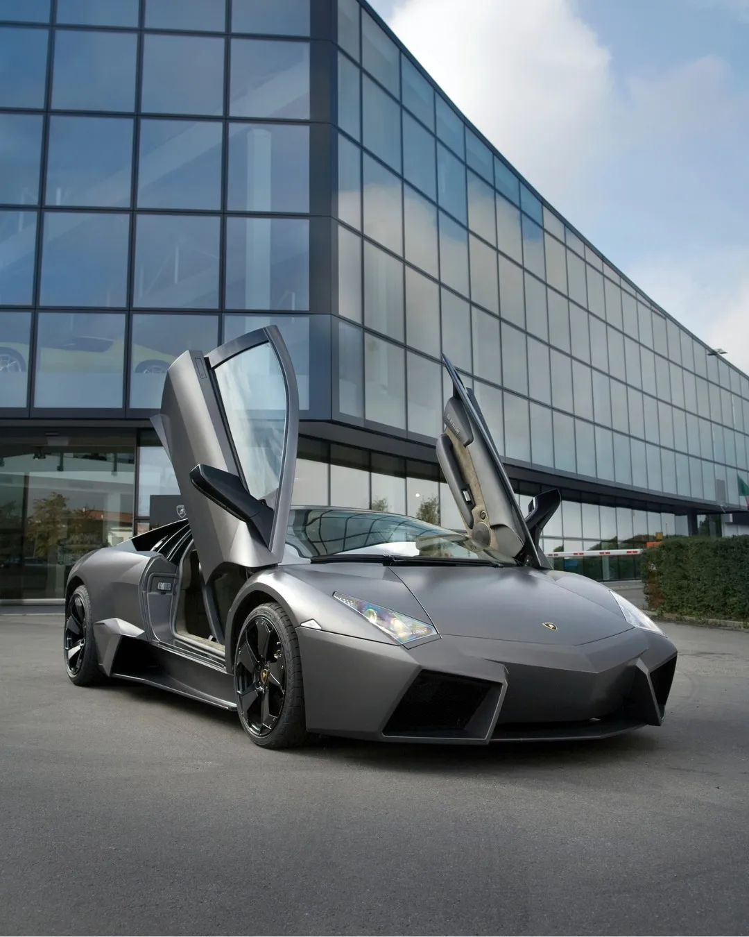 Lamborghini Reventón supercar showcasing its distinctive angular aeronautical design language and fighter jet inspired bodywork