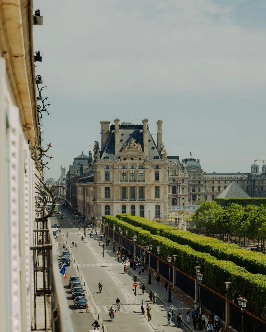 Tuileries Gardens and Paris skyline visible from Le Meurice Paris accommodation
