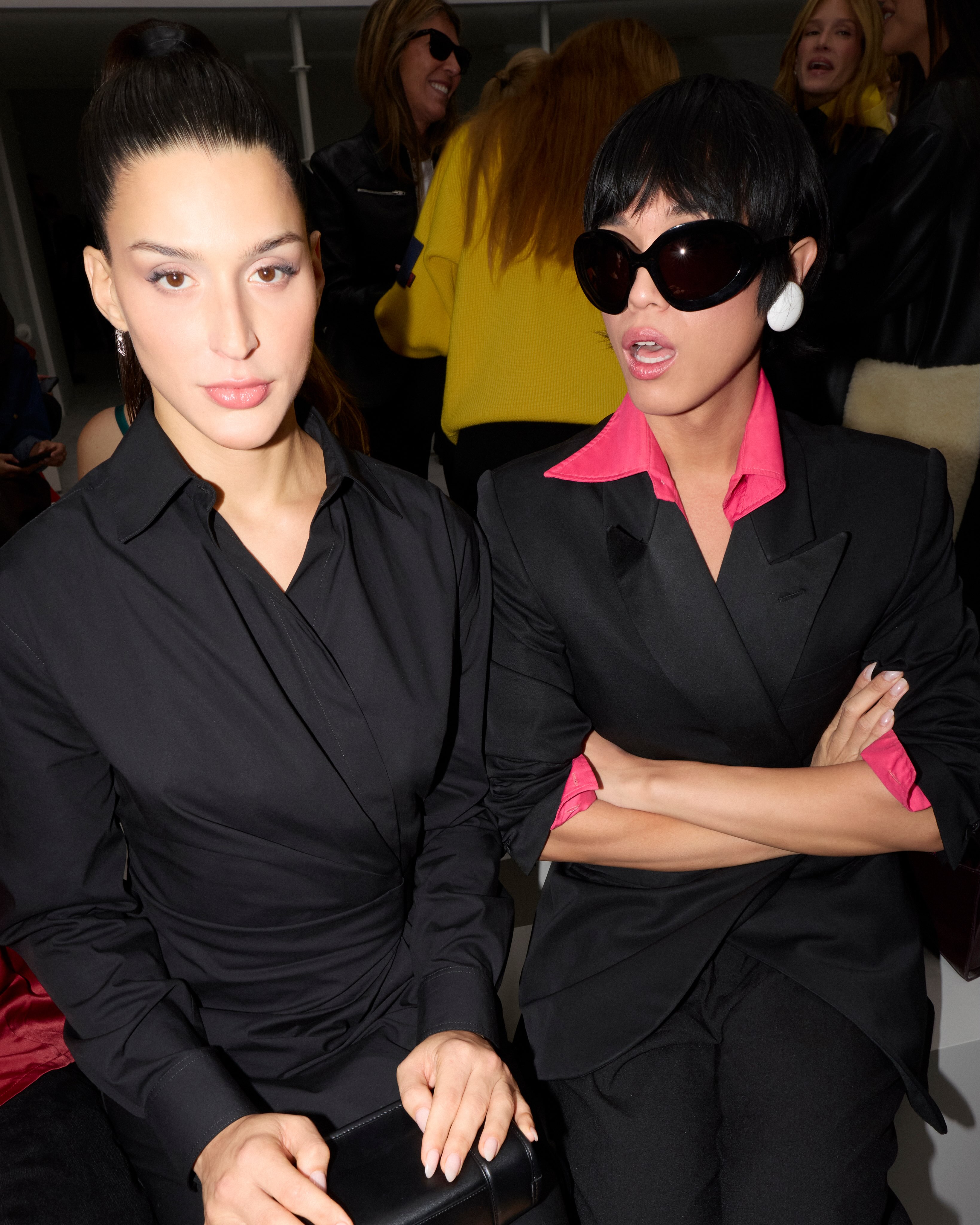 Arca and Dara at the Loewe Spring Summer 2027 show