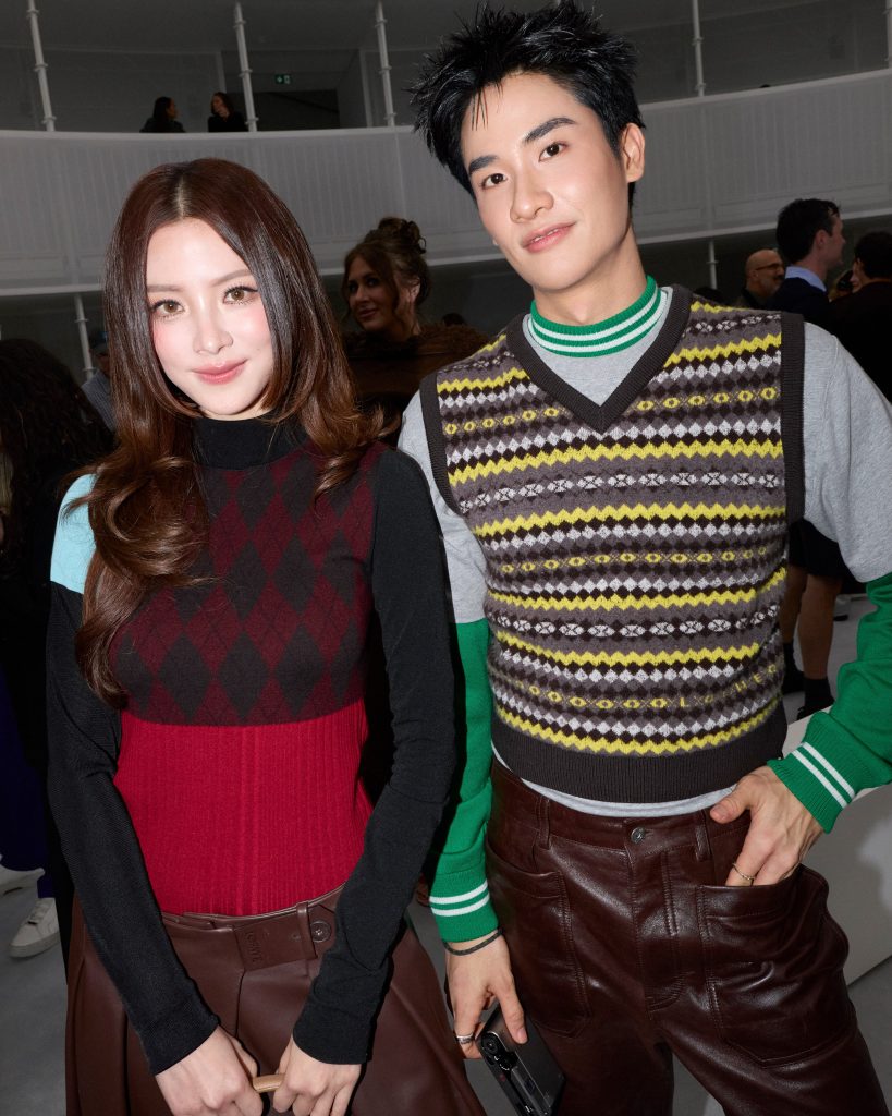 Baifern Pimchanok and Tay Tawan attending the Loewe Spring Summer 2027 show