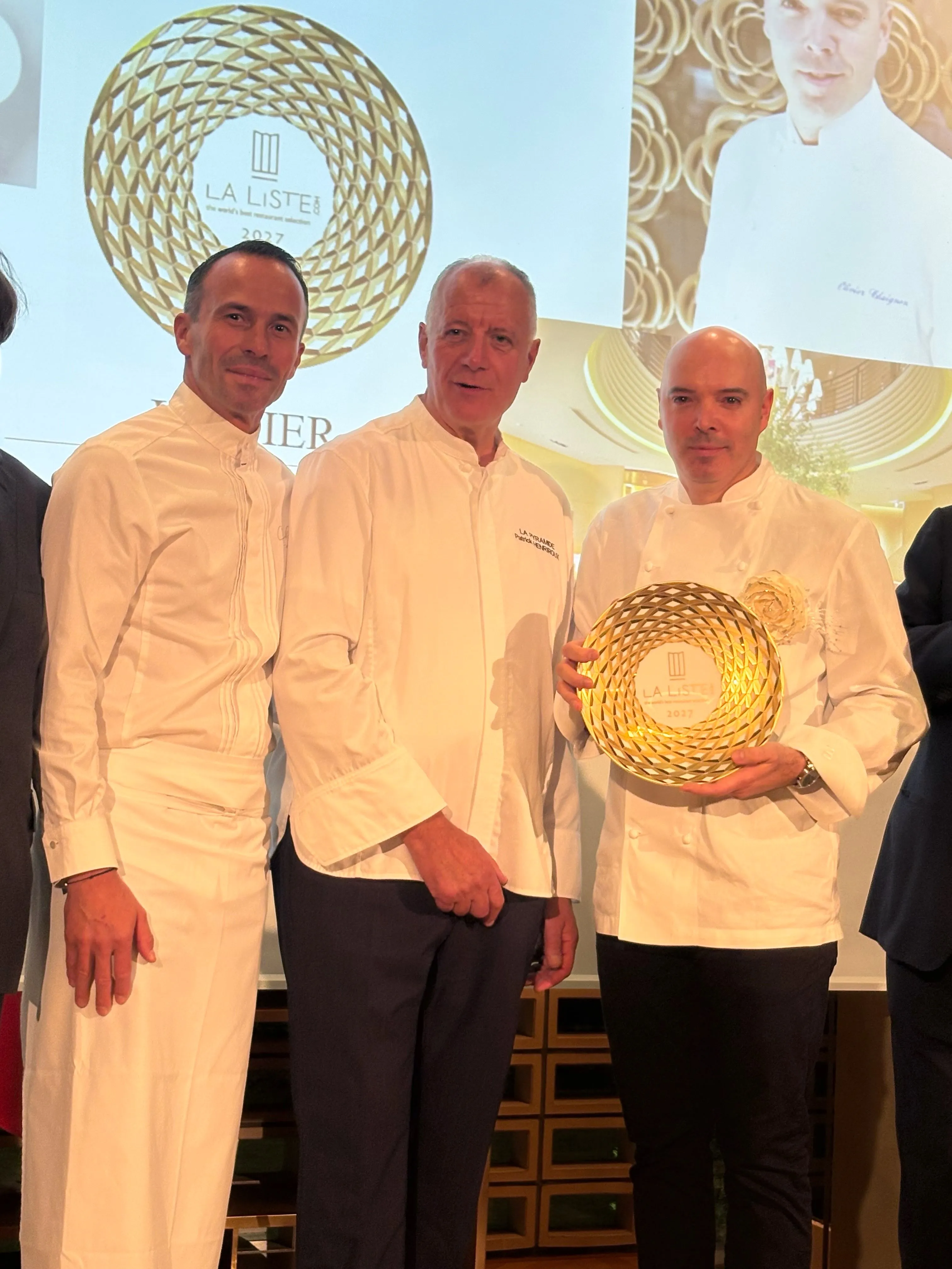 Olivier Chaignon, Executive Chef of L'Osier, receives the Prix de l'Innovation award at La Liste ceremony